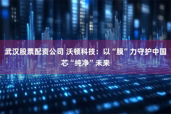 武汉股票配资公司 沃顿科技：以“膜”力守护中国芯“纯净”未来